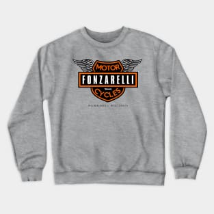 Fonzarelli Motorcycles - Wings Black Crewneck Sweatshirt